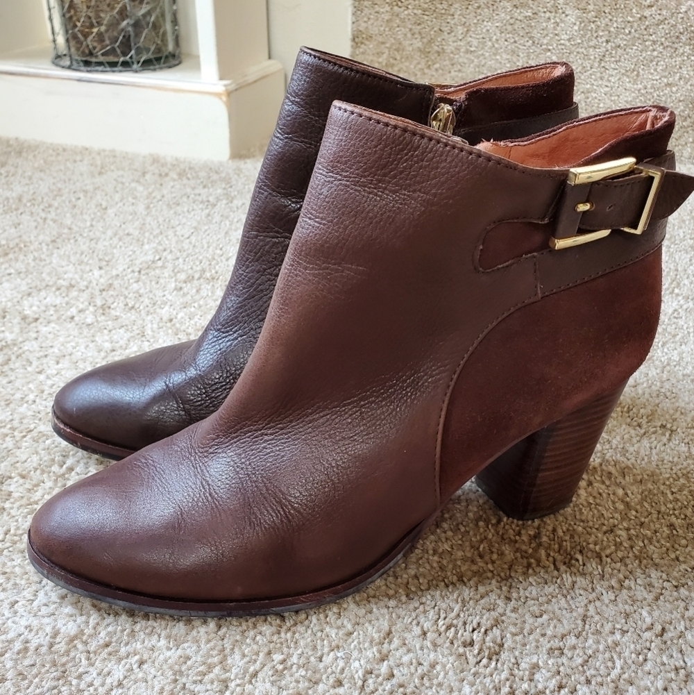 Louise Et Cie Womens Booties. Brown leather and suede. Size 9